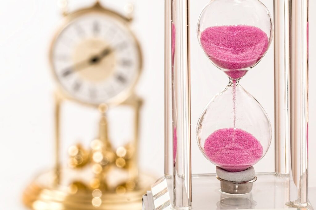 ピンクの砂時計